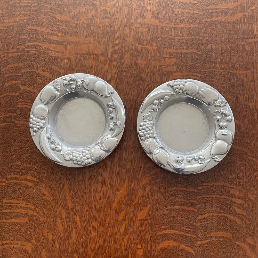 Wilton Armetale Fruit Garden Wine Bottle Coasters